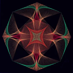 Octágono Flamas Flúor