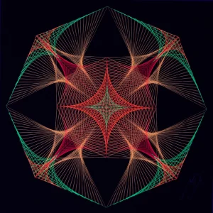 Octágono Flamas Flúor 45°