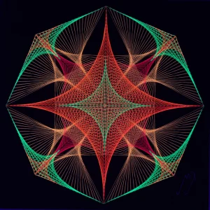 Octágono Flamas Flúor Extendido 45°