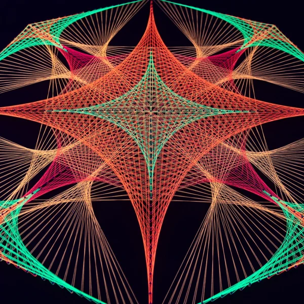 Octágono Flamas Flúor Extendido 45°