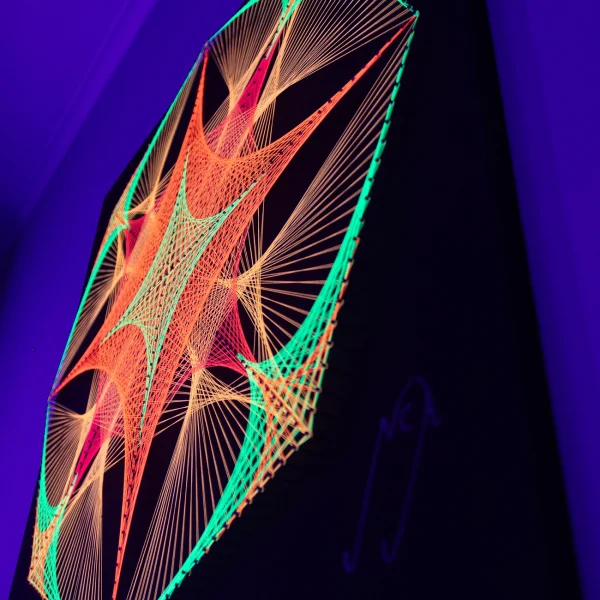 Octágono Flamas Flúor Extendido 45°